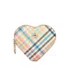Vivienne Westwood Heart Checked Crossbody Bag In Multi
