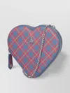 Vivienne Westwood Heart Checkered Chain Strap Shoulder Bag