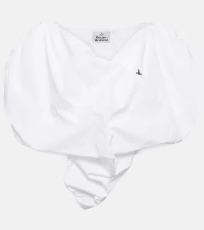 VIVIENNE WESTWOOD HEART COTTON CROP TOP