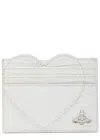 Vivienne Westwood Heart Crocodile-effect Leather Card Holder In White