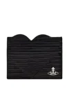 Vivienne Westwood Heart Crocodile-patterned Cardholder In Black