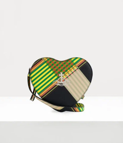 Vivienne Westwood Heart Crossbody In Combat-tartan