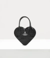 Vivienne Westwood Heart Crossbody Leather Black In Black