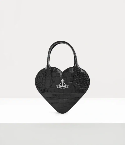 Vivienne Westwood Heart Crossbody Leather Black
