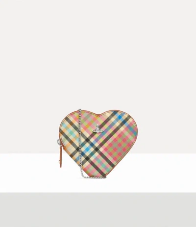 Vivienne Westwood Heart Crossbody Polyurethane / Polyester / Cotton Heather-plaid