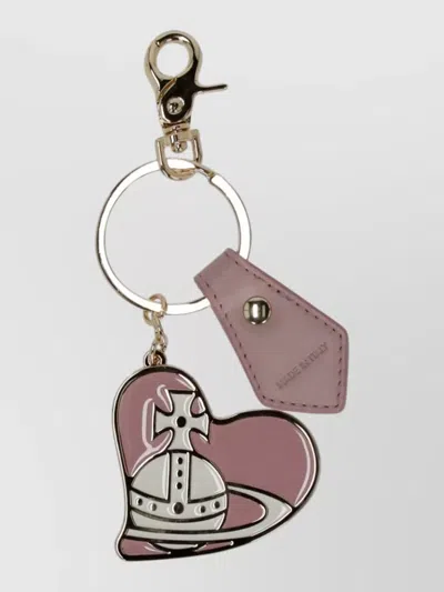 Vivienne Westwood Heart Keyring Faux Leather Tab