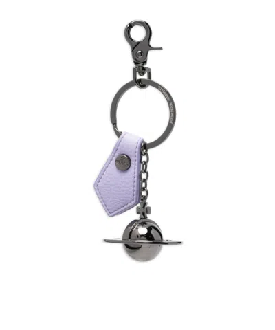 Vivienne Westwood Heart Keyring In Metallic