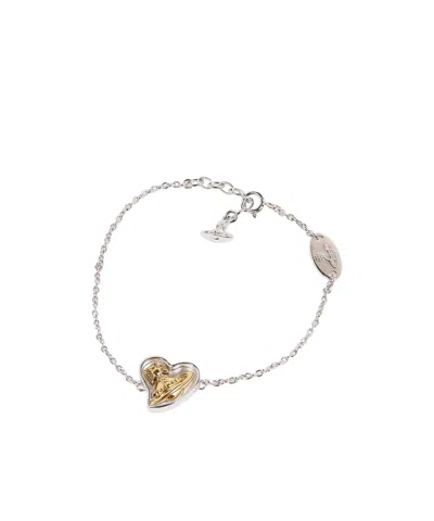 Vivienne Westwood Heart Pendant Bracelet In Pattern