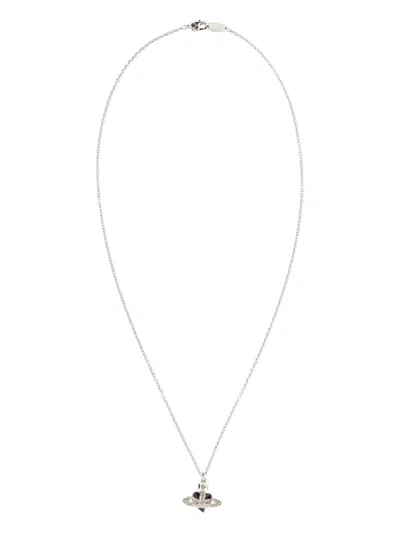 Vivienne Westwood Heart-pendant Necklace In Metallic