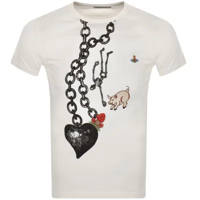 VIVIENNE WESTWOOD VIVIENNE WESTWOOD HEART PERU T SHIRT OFF WHITE