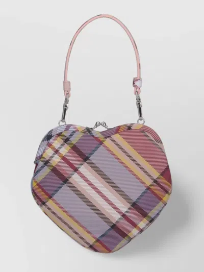 Vivienne Westwood Heart Plaid Top Handle Cross-body Bag