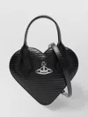 Vivienne Westwood Heart Shape Shoulder Bag With Detachable Strap In Black