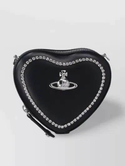 Vivienne Westwood Heart Shape Shoulder Bag With Embellished Detailing