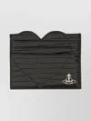 Vivienne Westwood Heart Crocodile-patterned Cardholder In Black
