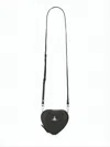 Vivienne Westwood Heart-shaped Crossbody Bag In Smooth Lambskin Leather In White