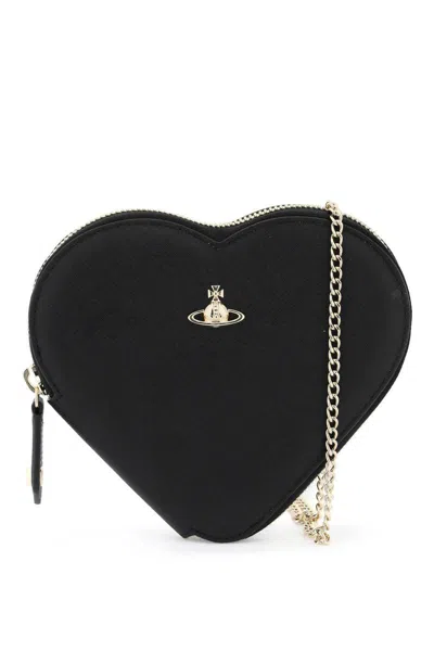 Vivienne Westwood Heart-shaped Crossbody Bag In Nero