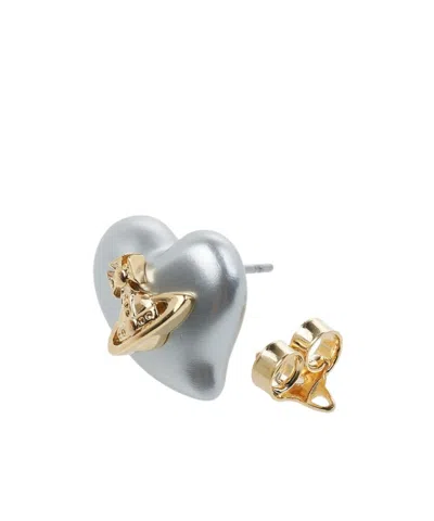 Vivienne Westwood Heart-shaped Earrings In Gold