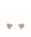 Vivienne Westwood Heart-shaped Earrings With Logo In Yellow
