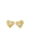 Vivienne Westwood Heart-shaped Earrings In Yellow