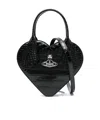Vivienne Westwood Heart Shape Shoulder Bag With Detachable Strap In Black