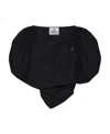 Vivienne Westwood Women Heart Asymmetric Cotton Top In Black