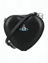 Vivienne Westwood Heart-shaped Lambskin Shoulder Bag With Metallic Emblem In White
