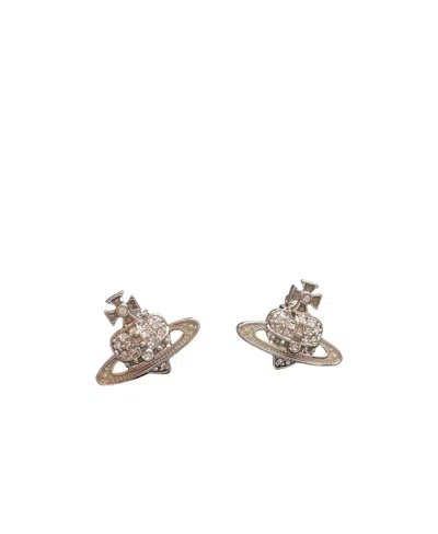 Vivienne Westwood Heart-shaped Logo Earrings In Yellow