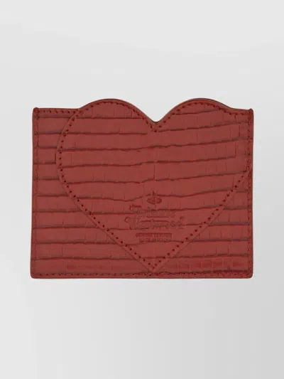 Vivienne Westwood Heart-shaped Purse Croc-embossed Texture