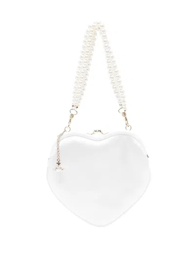 Vivienne Westwood Heart Shaped Satchel In White