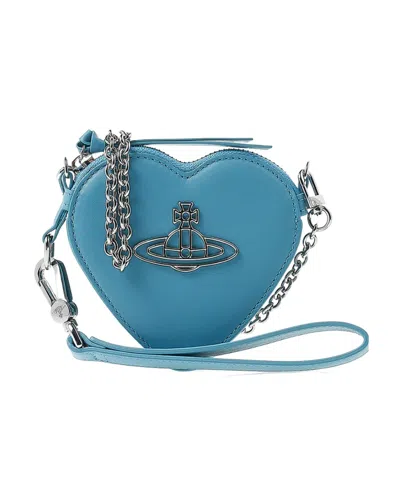 Vivienne Westwood Heart-shaped Shoulder Bag In Blue