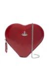 Vivienne Westwood Heart-shaped Zip-around Cross Body Bag In Red