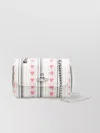 Vivienne Westwood Heart Stripes Jacquard Chain Strap Shoulder Bag