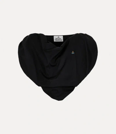 VIVIENNE WESTWOOD HEART TOP COTTON BLACK 40 WOMEN