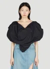 Vivienne Westwood Heart Top In Regenerative Poplin In Black