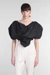 Vivienne Westwood Embroidered-logo Asymmetric Blouse In Black