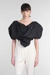 Vivienne Westwood Heart Top In Regenerative Poplin In Black