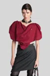 Vivienne Westwood Heart Top Topwear In Red Cotton In Red