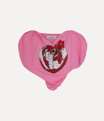Vivienne Westwood Heart World Heart Top In Pink