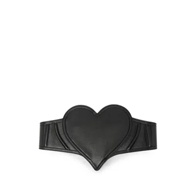 Vivienne Westwood Heart-motif Leather Belt In Black/neutrals