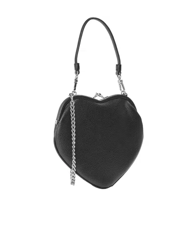 Vivienne Westwood Heart-shaped Leather Handbag In Black