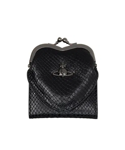Vivienne Westwood Heart-shaped Wallet In Black