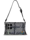Vivienne Westwood Mens Gingham/vw Black Heather Cotton Shoulder Bag In Black