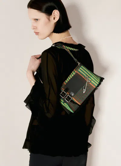 Vivienne Westwood Heather Shoulder Bag In Green