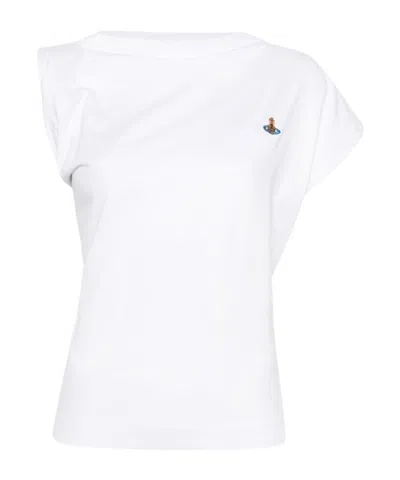 Vivienne Westwood Hebo Asymmetric T-shirt In White