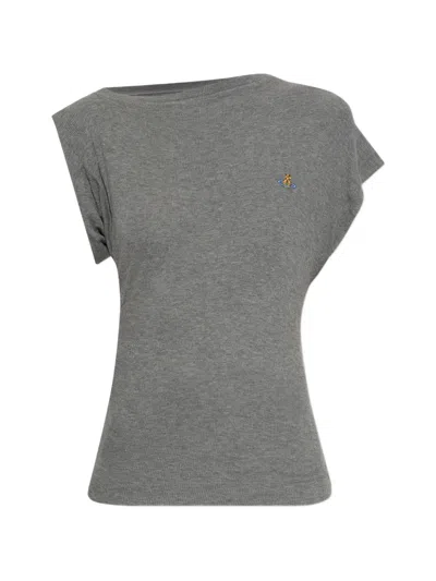 Vivienne Westwood Hebo Draped Top In Grey