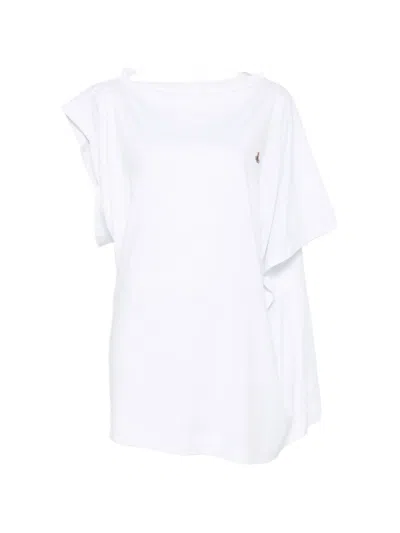 Vivienne Westwood Hebo Draped-detail T-shirt In White