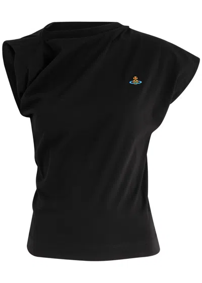 VIVIENNE WESTWOOD VIVIENNE WESTWOOD HEBO GATHERED COTTON T-SHIRT