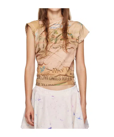 Vivienne Westwood Hebo Logo Pattern T-shirt In Nude