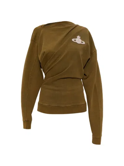 Vivienne Westwood Hebo Orb-appliqué Sweatshirt In Green