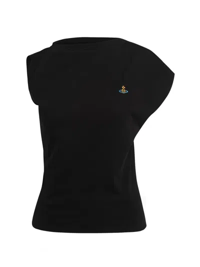 Vivienne Westwood Hebo Orb-detail T-shirt In Black